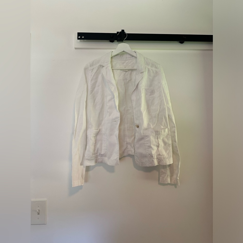White Linen Caslon Jacket